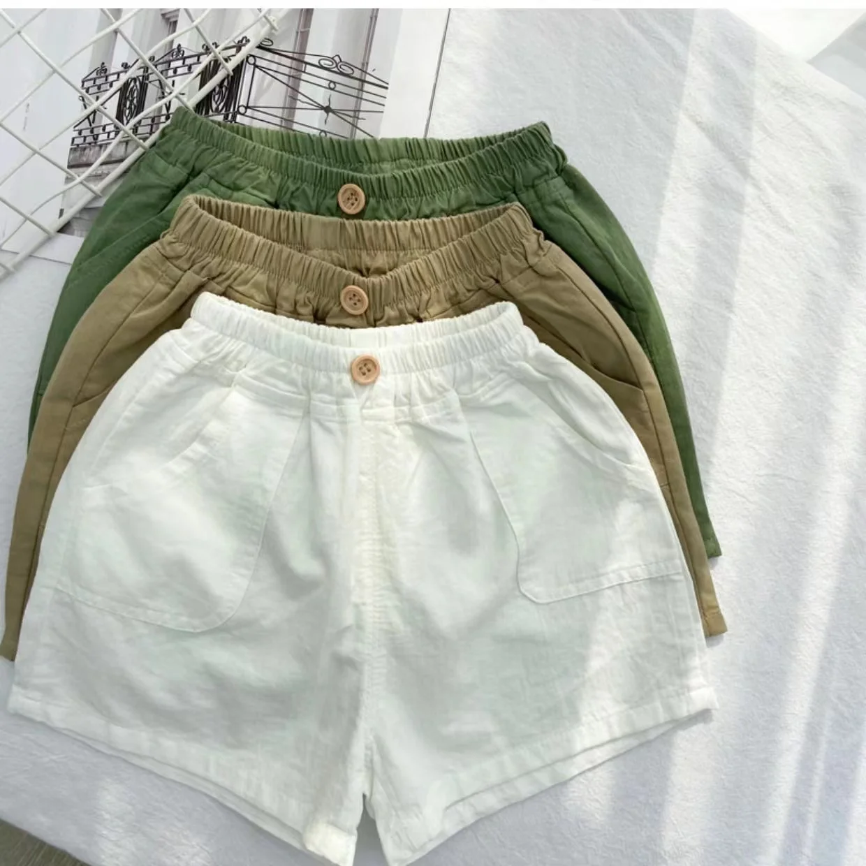 New Children's Summer Pure Cotton Thin Shorts Boys Casual Pants Baby Cotton Linen Breathable Outside To Wear