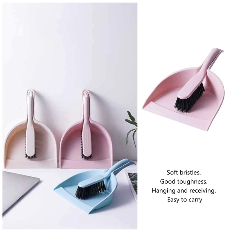 Small Broom and Dustpan Set for Home, Mini Clean Brush with Dust Pans Cute  Hand Broom