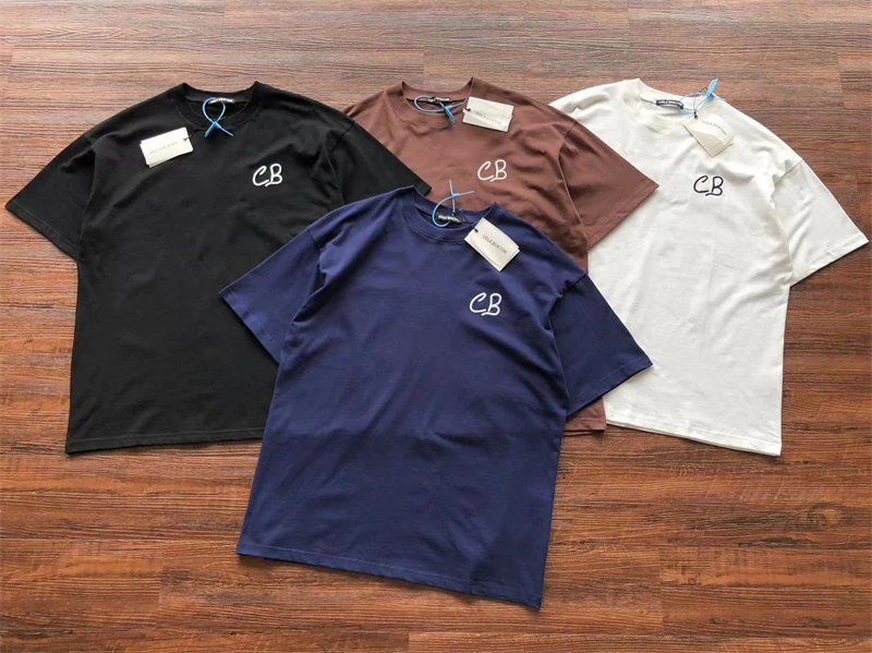 

New Fasion Patch Embroidered Cole Buxton T-shirt Men Women 1:1 Royal Blue Brown Black White Cb Tee Top Tag