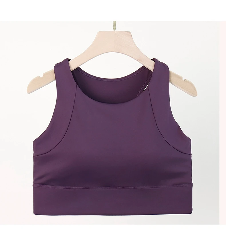 Hohe Festigkeit Anti-shock Sport Crop Tops Frauen Integrierte Pads Yoga Weste High Impact Fitness Lauf Gym Bhs – Detail 3