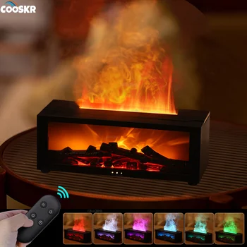 Air Humidifier Essential Oils Humidifiers Home Aroma Humidifier Flame Automatic Fragrance Diffuser With LED Light Remote Control 1
