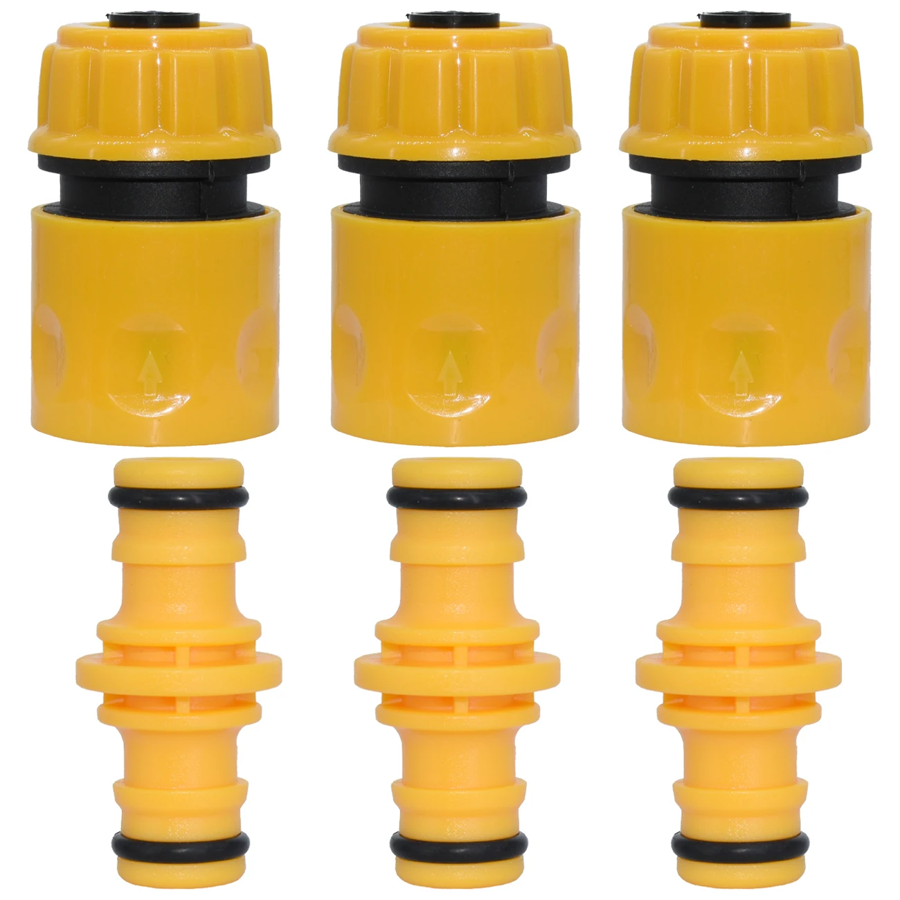 

6PCS Joiner Repair Adapter Plug Quick Coupling 1/2 Inches Garden Hose Tubing Connector Thread Connection Irrigation Tools