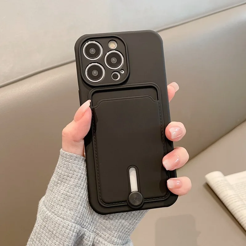 รูปสินค้า เคสซิลิโคน TPU นุ่ม ใส่บัตรได้ สำหรับ iPhone