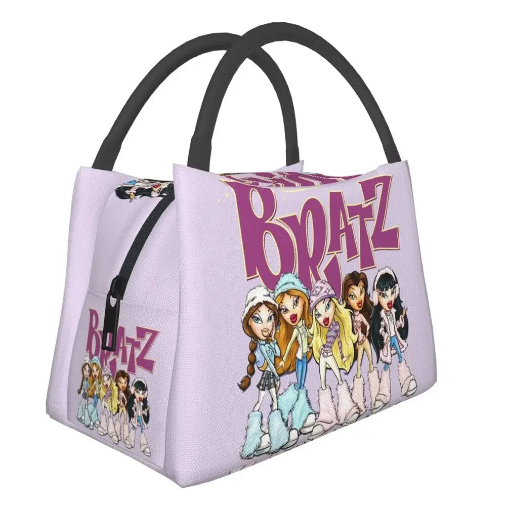 

Cartoon Sexy Bratz Insulated Lunch Bags for Women Cartoon Manga Anime Resuable Cooler Thermal Food Lunch Box Hospital Office