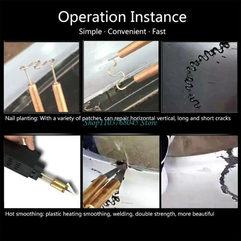 R53F 500 Pcs 스테이플용 플라스틱 핫 0.6/0.8mm 금이 간 영역을 함께 연결하기 위한 것