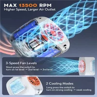 Ventilateur portable de ceinture 10000 mAh avec 2 sangles détachables et plaque de refroidissement semi-conductrice - Ventilateur mains libres portable pour cou/ceinture 13500 tr/min 5