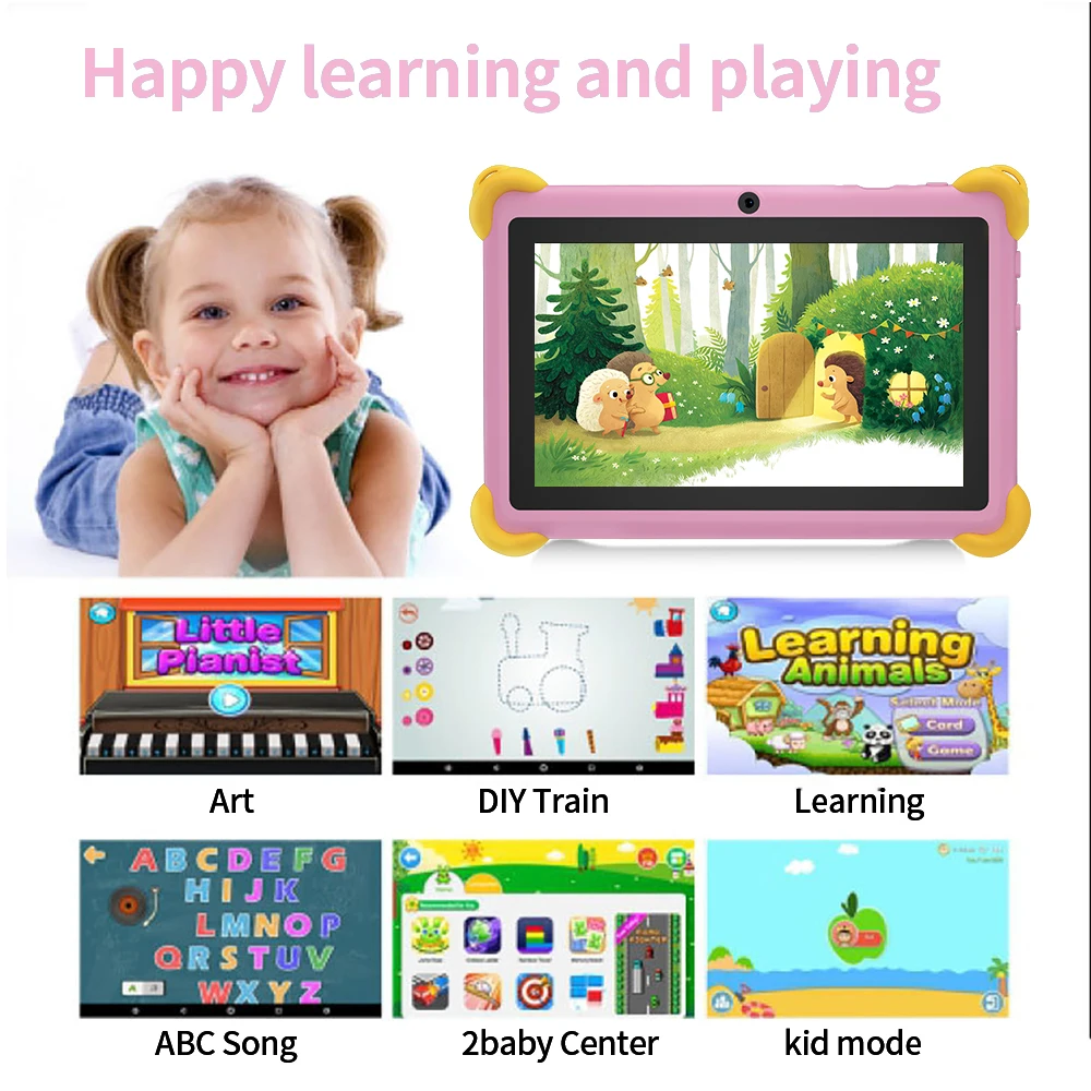 BDF 7 Inch Kids Tablet Quad Core Android 10 32GB WiFi Bluetooth Educational Software Installed ﻿ 6