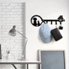 1pc Metal Wall Mounted Storage Rack Dog Cat House Design Key Holder, Wall Hanging Storage Key Holder Towel Rack Wall Hanging 3