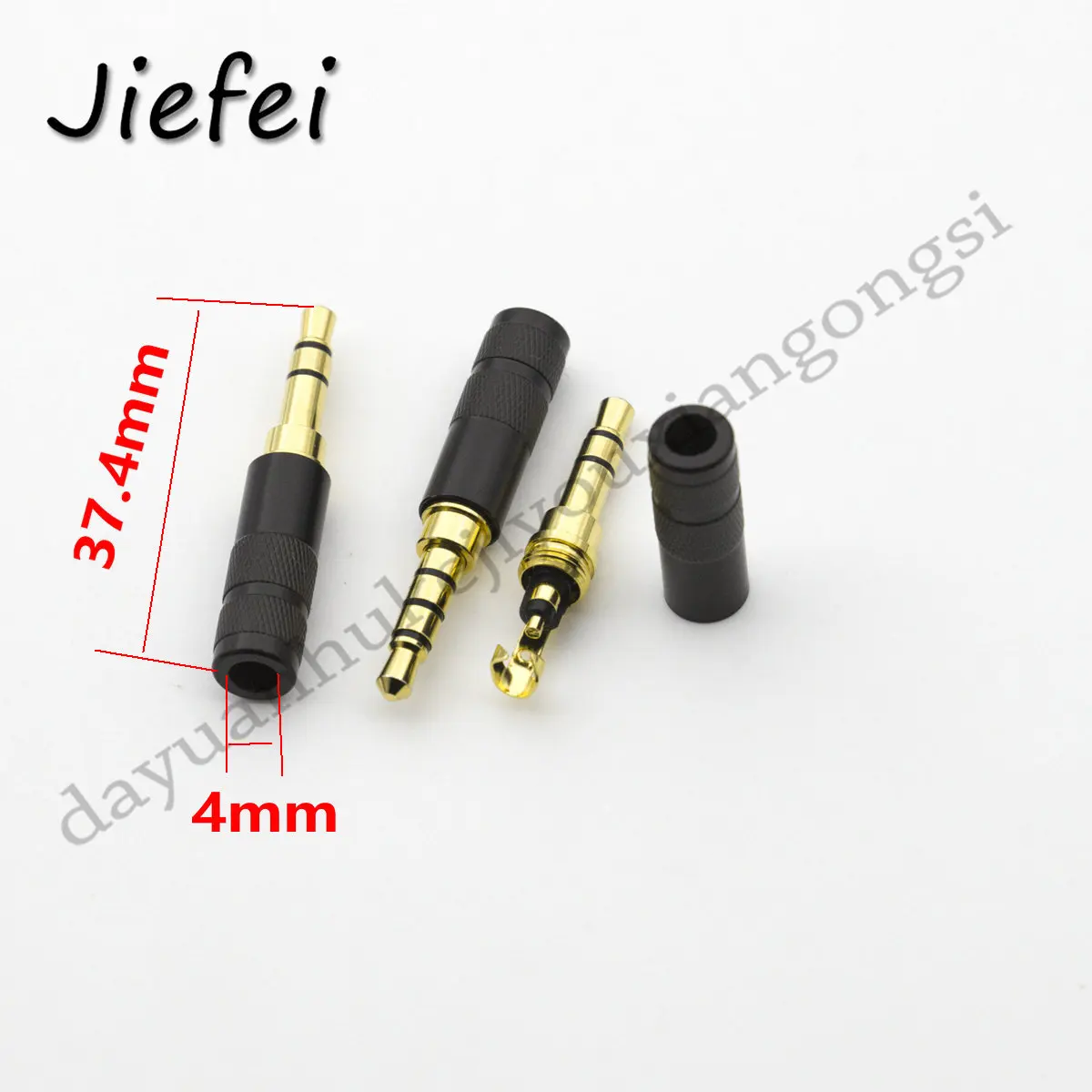 

100Pcs Brass Housing Mini 3.5 mm Jack 3 / 4Pole Stereo Male Audio Plug Solder Cable Adapter DIY Repair Earphone Headphone Conne