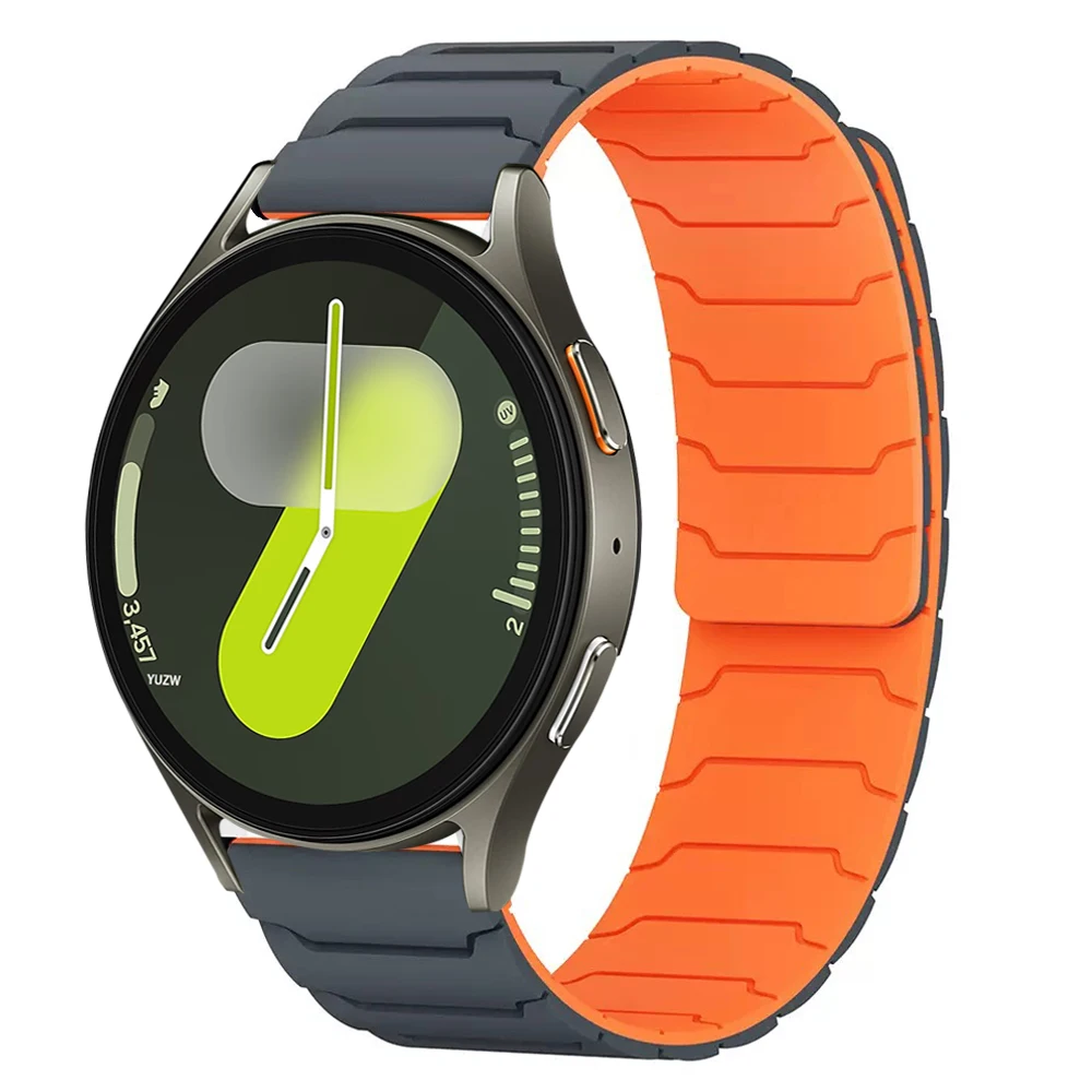 Magnetic Silicone Smartwatch Strap - 20mm/22mm Adjustable Band