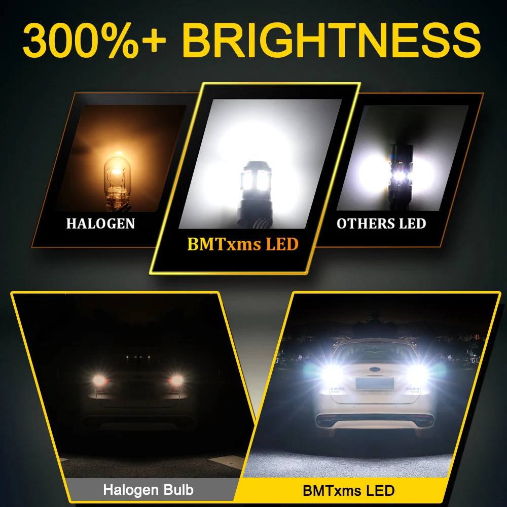 BMTxms 2x ĵ LED  õ, DRL ְ   , T15 W16W T20 7443 W21W T25 3157 1156 P21W BA15S 1157 극ũ