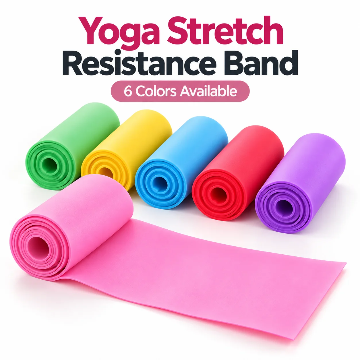 Elastic Yoga Resistance Band for Fitness and Strength Training