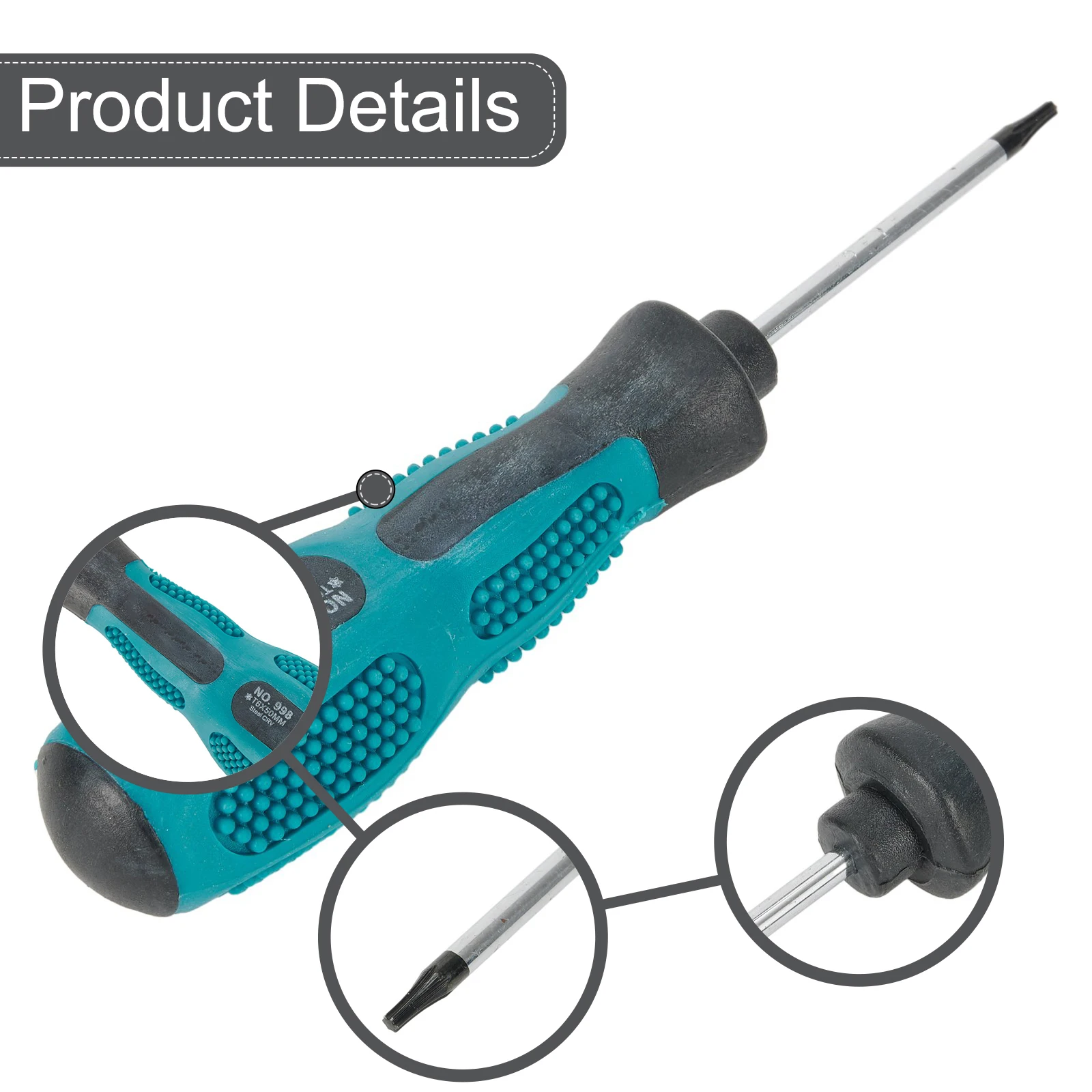 

Screwdriver Efficient T6 T10 Torx Screwdriver with Convenient Hanging Hole PP + TPR Handle Chrome Vanadium Steel Bit