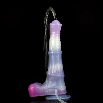 Horse Cock Squirting Vaginal Masturbation Stick Dildo Anal Plug Liquid Silicone Dildo Sex Products Vibrating Dildo  Suction 1