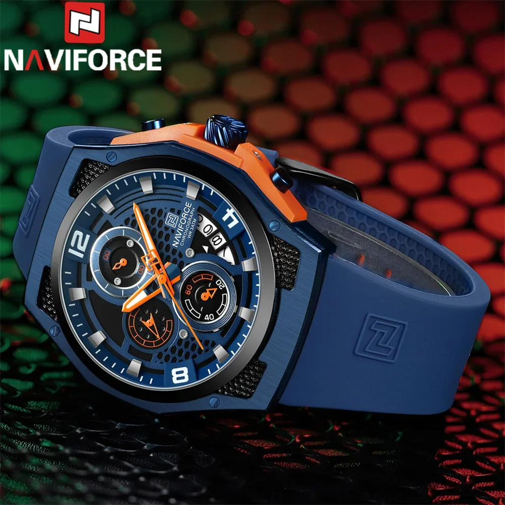 NAVIFORCE 2024 Sport Chronograph Date Wristwatch Top Brand Luxury ...