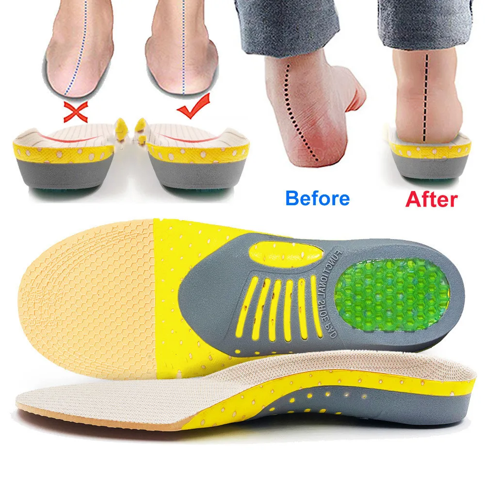 Orthopedic Insoles Orthotics Flat Foot Health Sole Pad Shoes Insert Arch Support Plantar fasciitis Feet Care