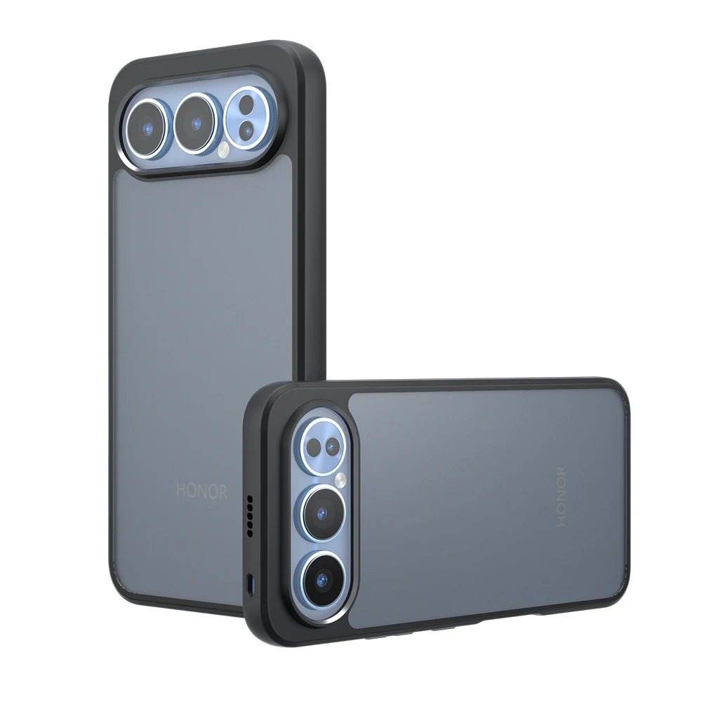 Translucent Matte Shockproof Phone Case - Anti-Knock PC Back Cover