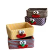 Children's Storage Baskets Fabric Cute Striped Design Sundries Funny Joker Storage Basket Gift with Handle Home Decoration 6