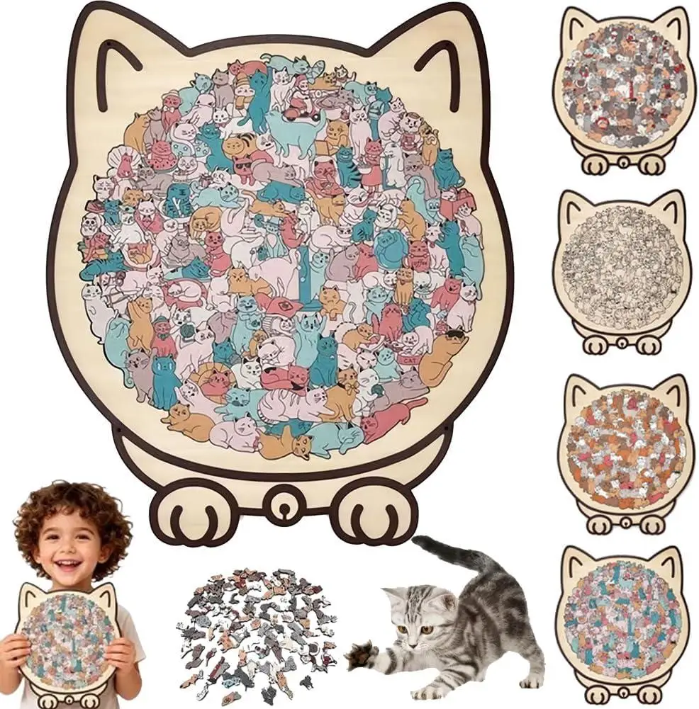Cat Wooden Jigsaw Puzzle 2