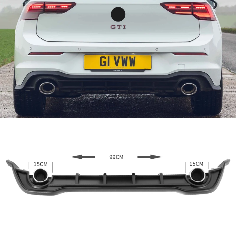 

Factory Hot Sales Car Accessories Clubsport style For VW Golf 8 MK8 pro Rear Bumper Diffuser Splitter Protector 2021 2022 2023