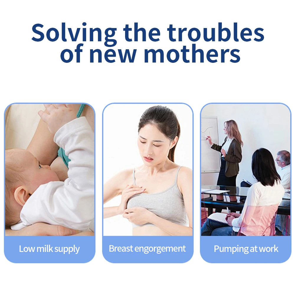 Portable Hands Free Breast Pump Wearable Electric Breast Pump Lightweight with LED Display 4 Modes & 12 Levels BPA free