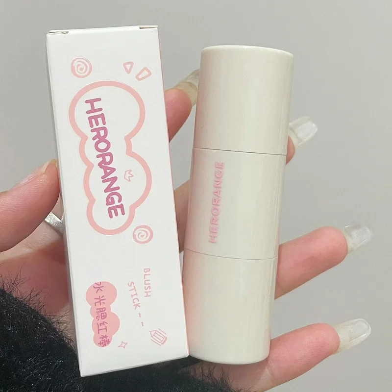Water Light Rouge Blush Stick Waterproof Natural Cheek Blusher Cream Low Saturated Brightening Korean Face Highlighter Makeup blush stick facial blusher blush cream cream blusher