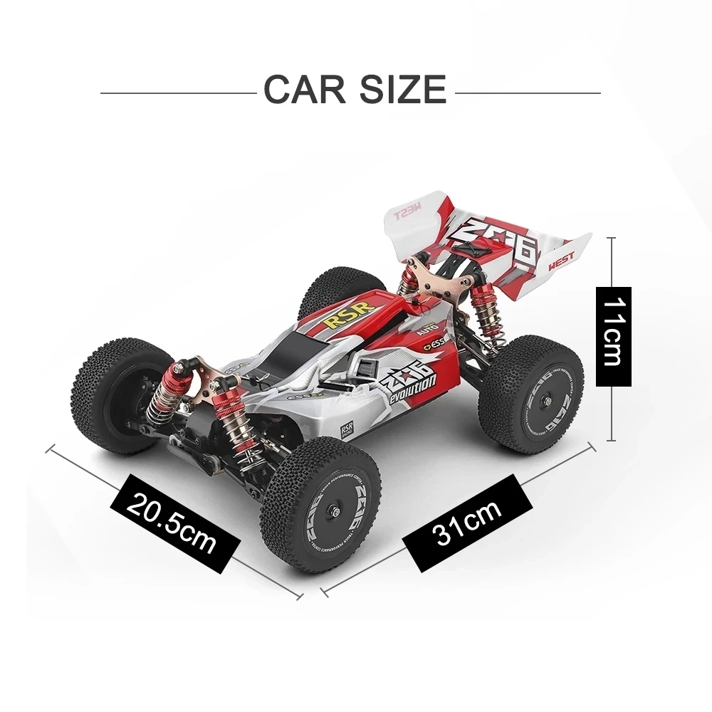 【結構速い！】wltoys 144001 WLtoys 144001 144010 2.4G Racing RC Car 60KM/H 4WD Electric