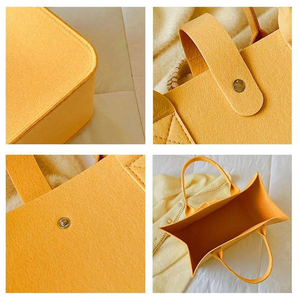 New Felt Shoulder Bag Large Capacity Women Girls Messenger Bag Toy Sundries Storage Organizer Crossbody Handbag Mummy Bag