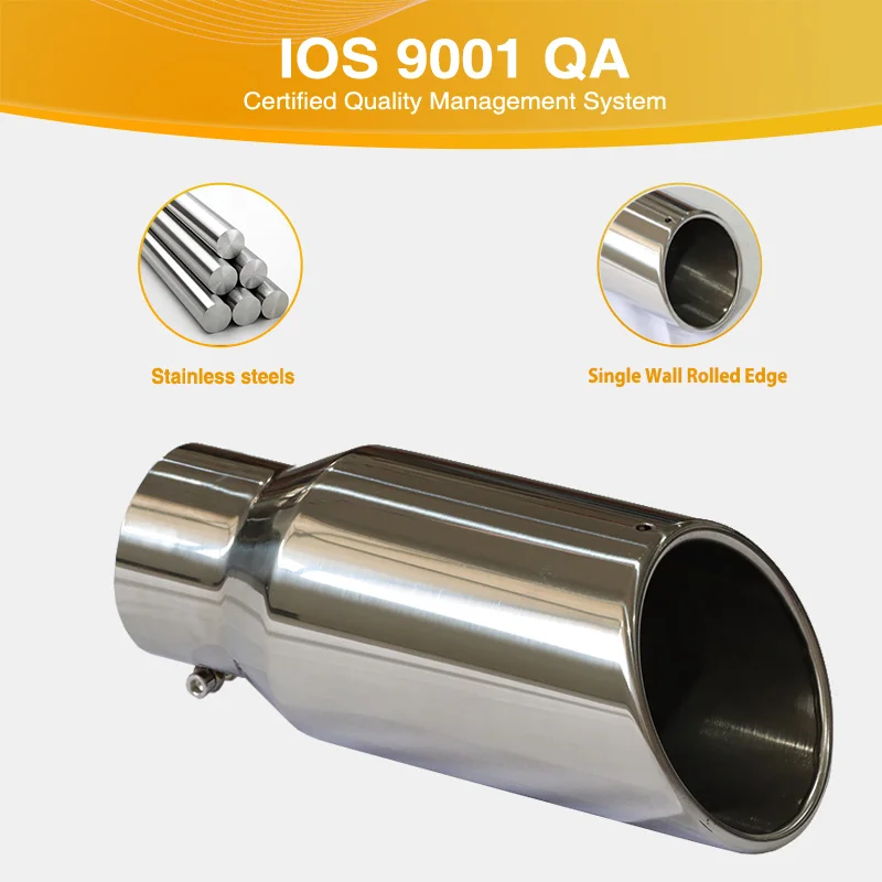 طرف عادم عالمي من الفولاذ المقاوم للصدأ بطول 12 بو...