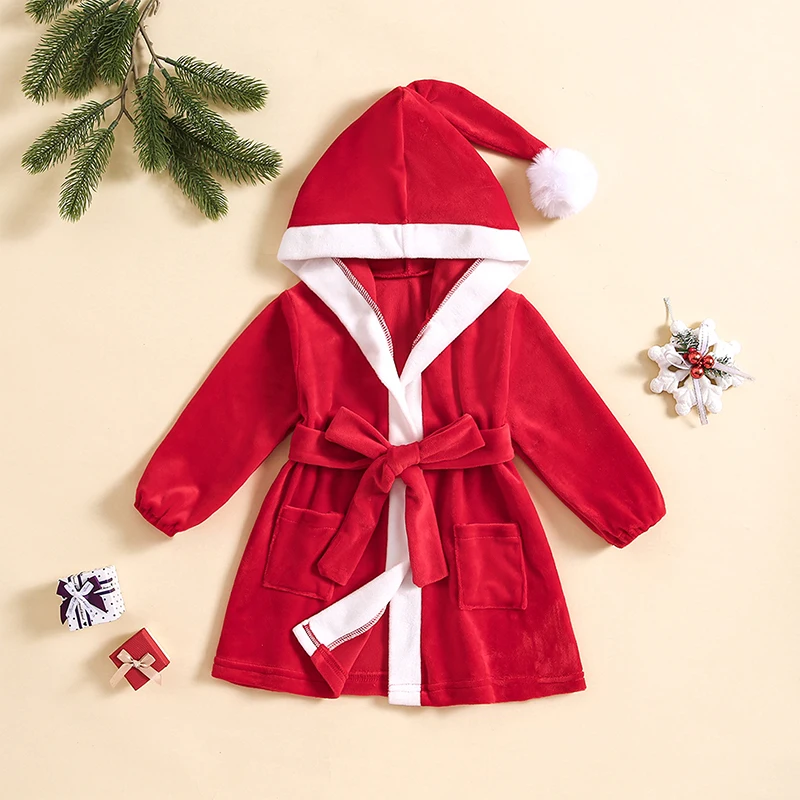 Infant Girls Dress Newborn Holiday Short Sleeve Plush Embroidered Floral Velvet Party Gown with Bow Detail