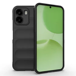 Liquid Silicone Non - Slip Protective Fashion Classic Case - High Quality Bumper for OPPO A6 5G (HD - black)