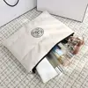 Portable Makeup Bag New Fashion Quilted Cotton Floral Cosmetic Storage Bag Large capacity Solid Color Travel Toiletry Bag 5
