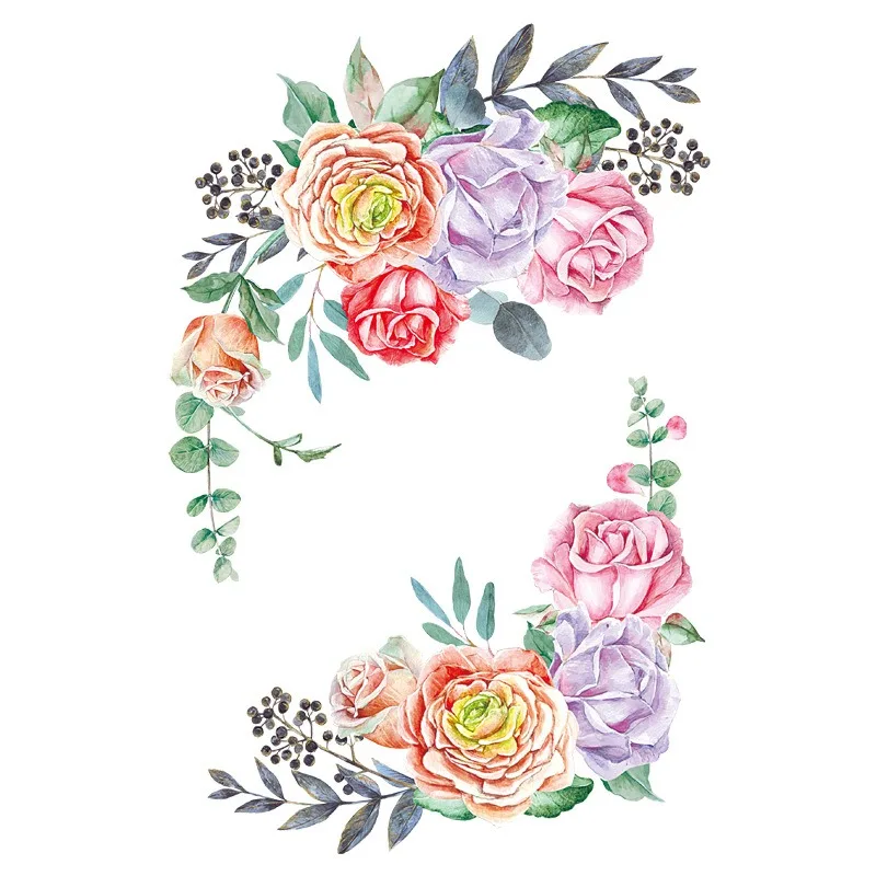 Green Plant Leaves Wall Sticker Bathroom Toilet Sticker WC Self Adhesive Mural Beautify Flower Home Decoration Decals Bathroom vinyl stickers toilet stickers toilet wall stickers