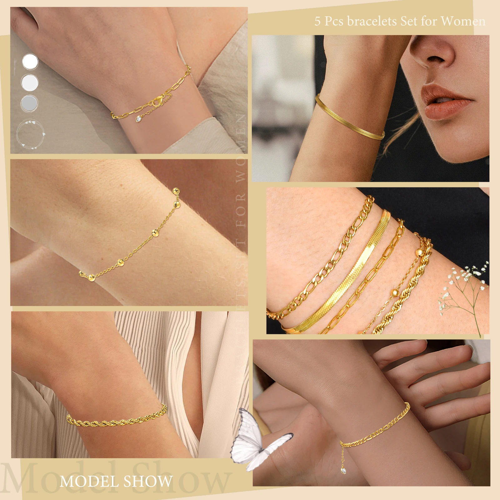 Braccialetti Di Lusso In Oro Da Uomo, Braccialetto Classico Da Donna Con Cristalli, Braccialetti Damore Placcati In Acciaio Inossidabile 14k, Ornamenti Il Polso Da 8,05 € | DHgate