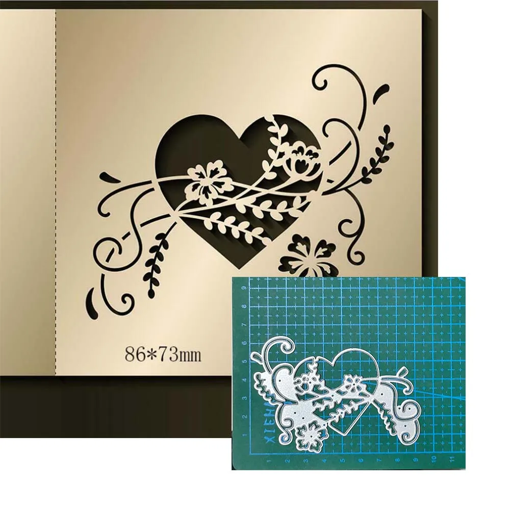 

Love flower Cutting Dies decorate Mold Scrapbook Seal DIY Album Blade Punch Embossing Papercutting Stencils new