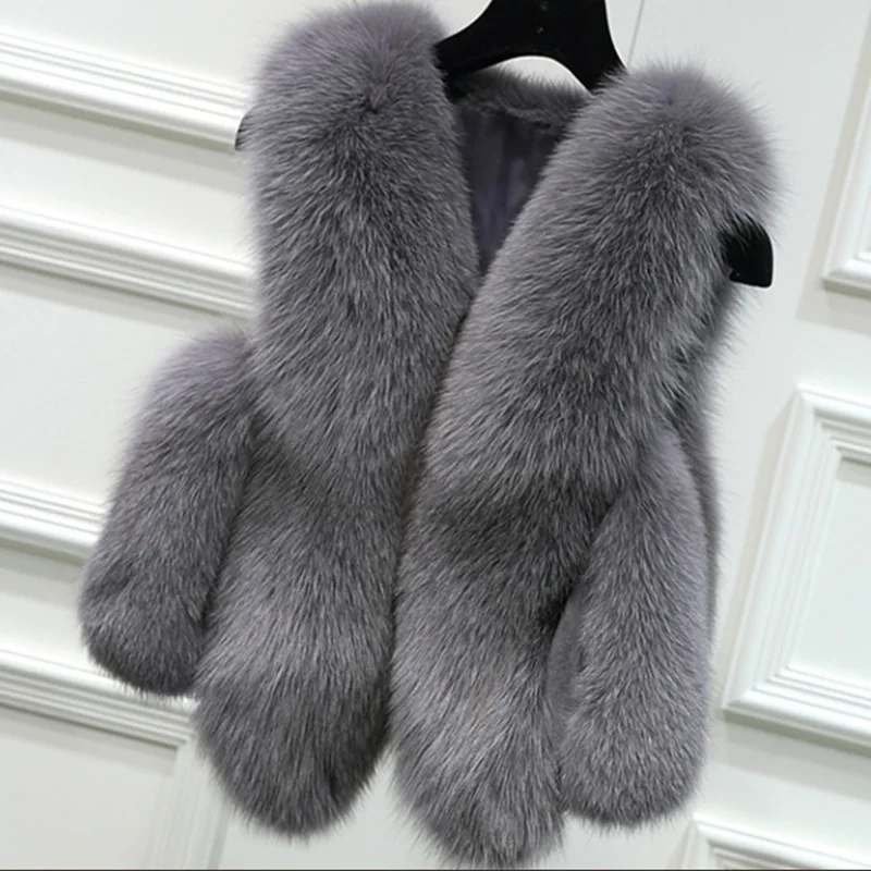 

Fur Vest Women's 2023 New Fur Vest Tank Top Women's Spliced Short Fur Coat