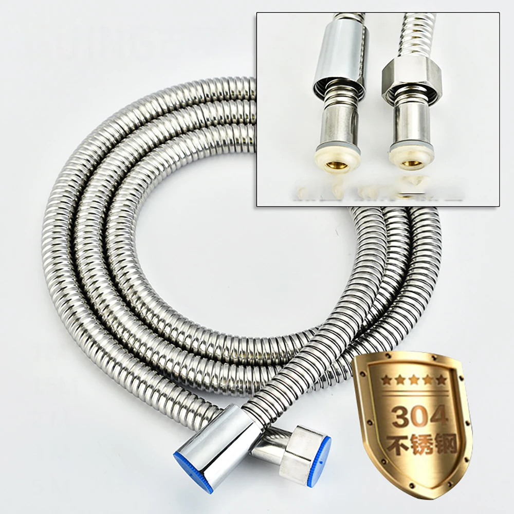 Shower hose plumbing hose 1.5m stainless steel shower hose explosion-proof rain nozzle water electroplated metal