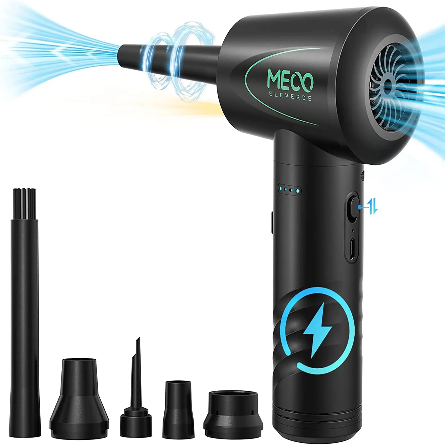 MECO ELEVERDE ME CR2/ CA1 Updated 4 in 1 Home Car Vacuum Cleaner Electric Air Blower Handheld Air Duster PC Laptop Keyboard 2