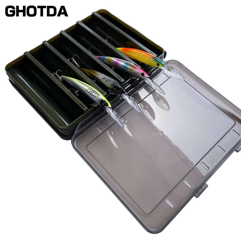GHOTDA Fishing Lure Storage Box Doublex Sided Fishing Tackle Box