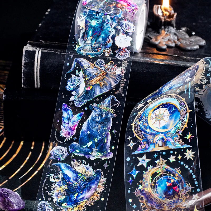 Yoofun 5x200cm Magic Book Vintage Shell Light PET Tape Creative DIY Journal Scrapbooking Collage Decor Masking Tape Card Making 3
