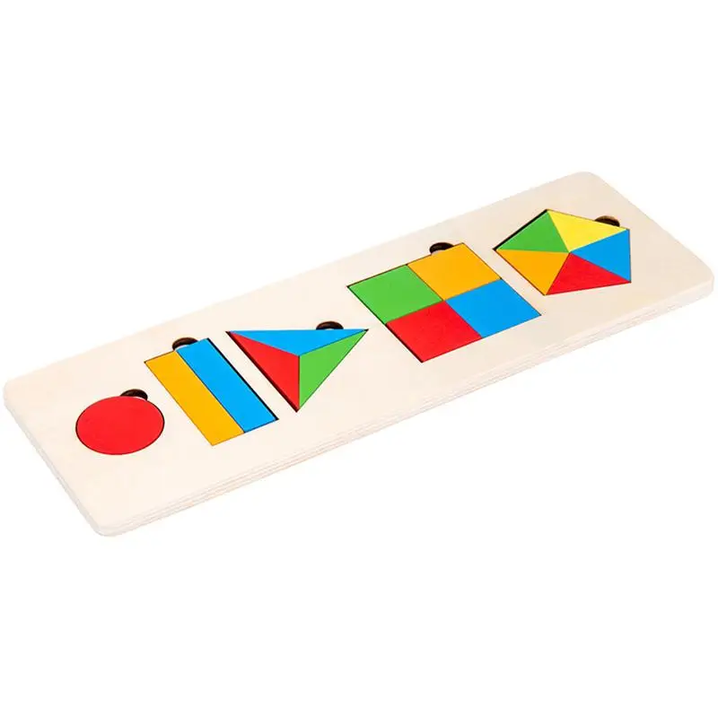 

Wooden Pattern Blocks Colorful Shape Pattern Geometric Brain Teaser Preschool STEM Colorful Shape Pattern Montessori STEM