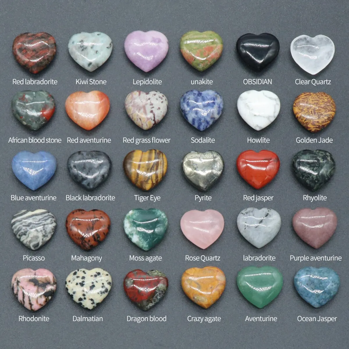 2pcs1set20mmMiniStoneHeartShapeNaturalStoneDecoracionStatue