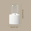 360° Rotating Makeup Brushes Holder With Lid Lipstick Organizer Cosmetic Storage Make Up Tools Box Jewelry Pencil Case Container 6