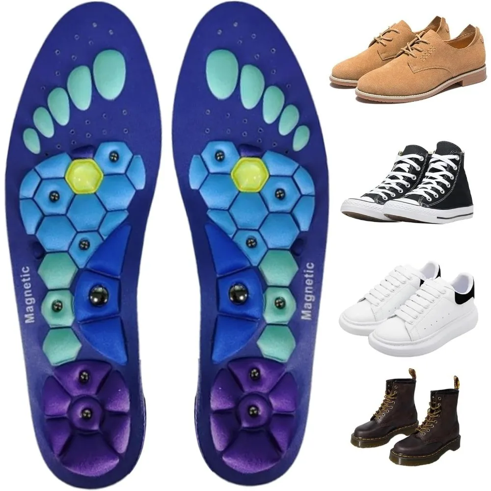 Shoe Insoles Acupressures Magnetic EVA Foot Massage Orthopedic for Women & Men