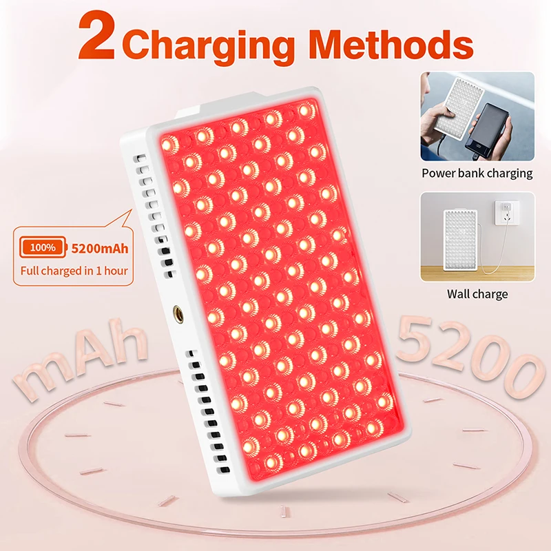 Red Infrared Light Therapy Panel LED Beauty Devices for Face and Body Back Knee Hands Feet Relax Portable 660nm 850nm Full Body