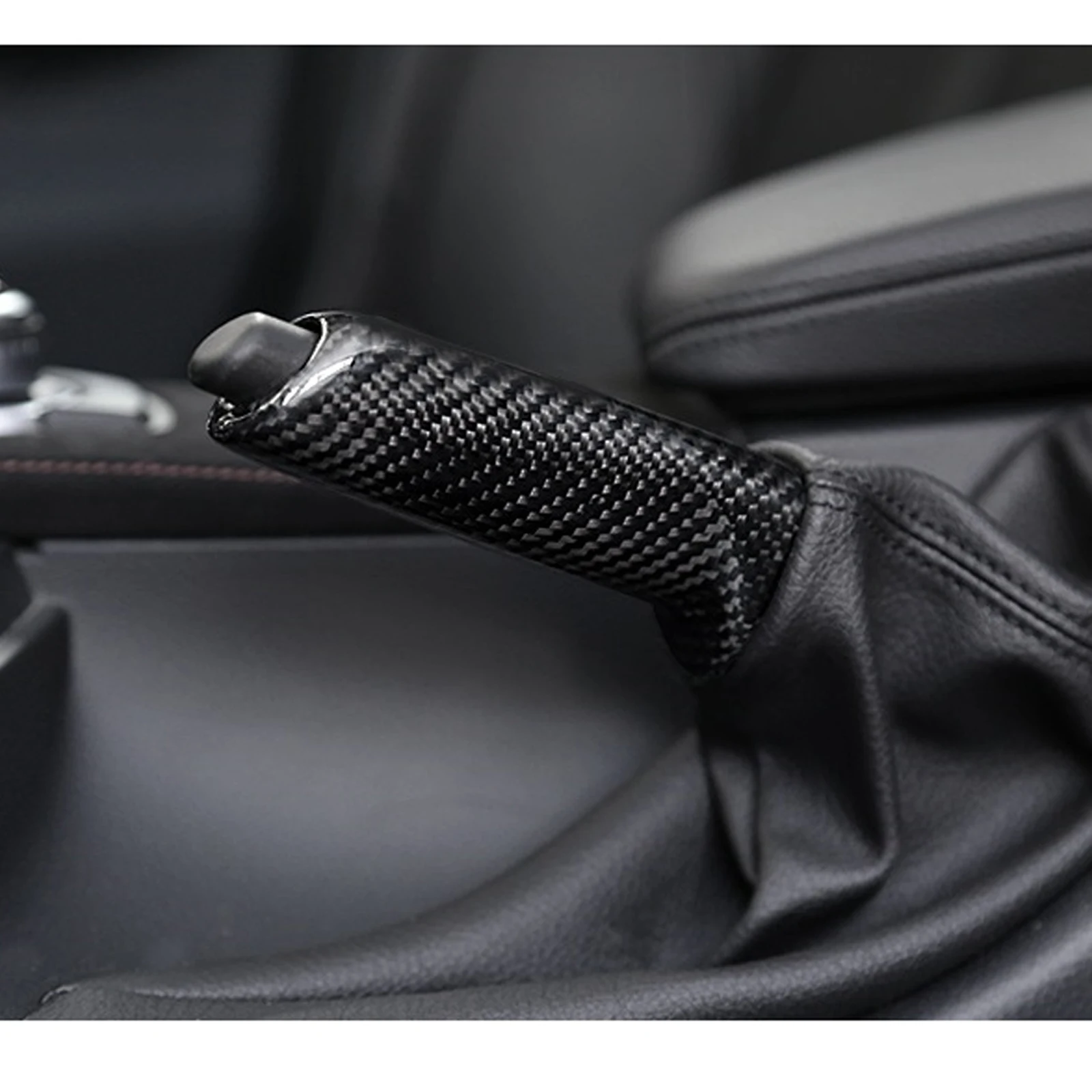 Real Carbon Fiber Handbrake Brake Handle Grip Cover Overlay Molding Trim For BMW E46 E90 E92 F30 F32 F80