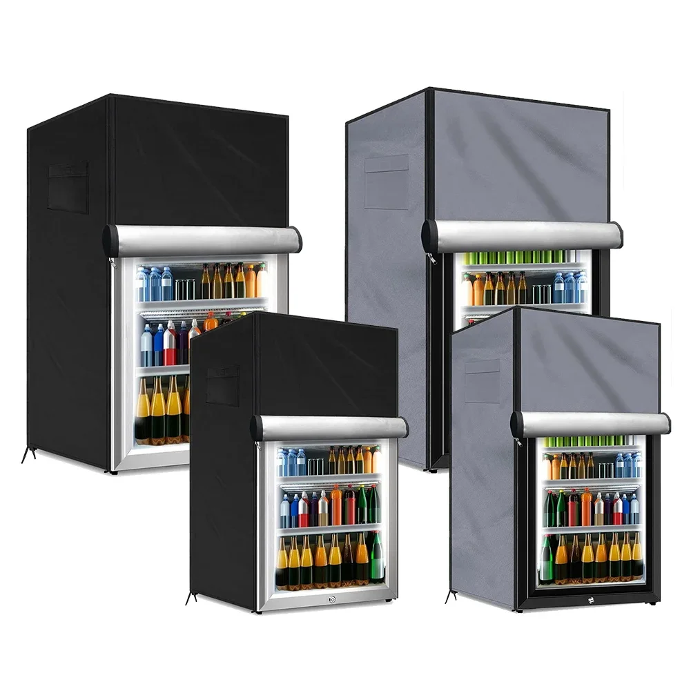 Outdoor Mini Refrigerator Cover Waterproof Design with Airflow Vent and Easy Access Zippers for Efficient Protection