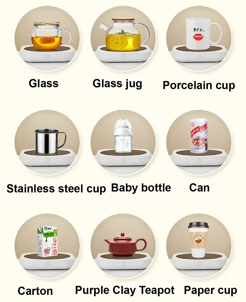 110V/220V Electric Ceramic Stove Office 3 Gear Tea Stove Electric Heating Plate 80℃ Constant Temperature Coffee/Milk Heating Pad