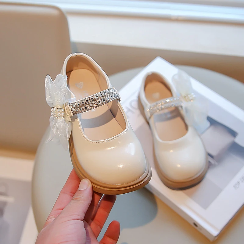 

Girl's Leather Dress Shoes School Uniform Shoes Formal Wedding Church Oxford Loafer Flats for Kids