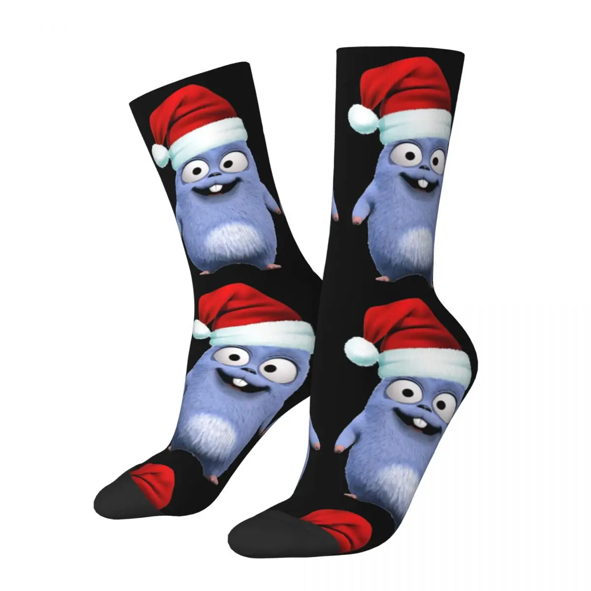 

Lemmings Santa Hat Design Theme Crew Socks Accessories for Men Sweat Absorbing Printed Socks